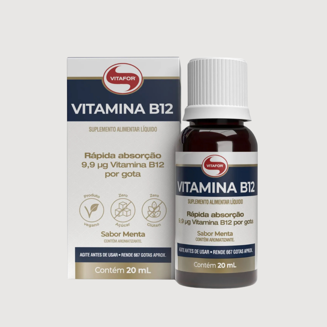 Vitamina B12 líquida 20ml - Sabor Menta - VITAFOR