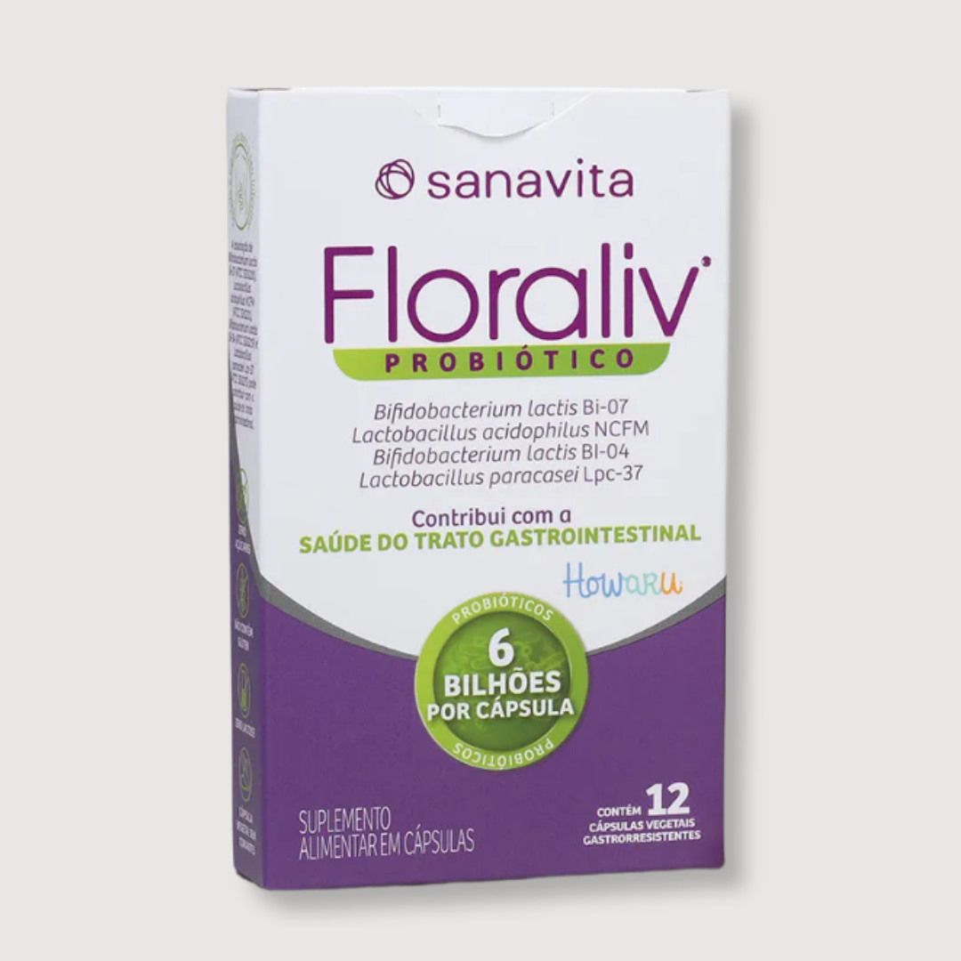 Floraliv Probiotico - 12 Cápsulas - SANAVITA