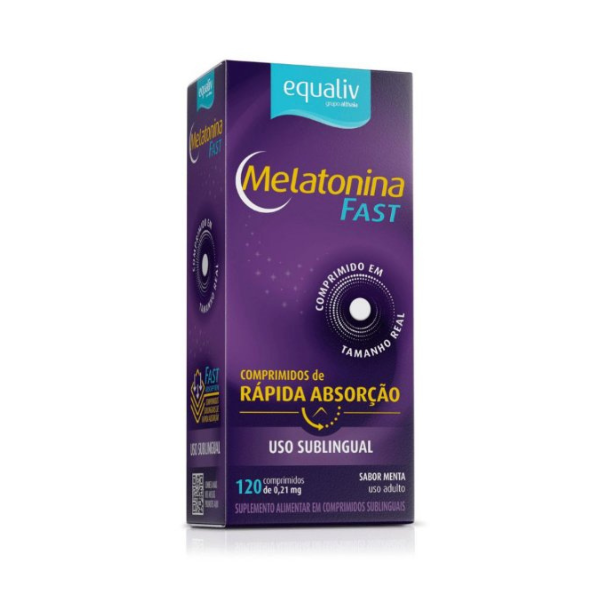 Melatonina Fast - 120 comprimidos - Equaliv  / VENCIMENTO  MÊS 10/2023