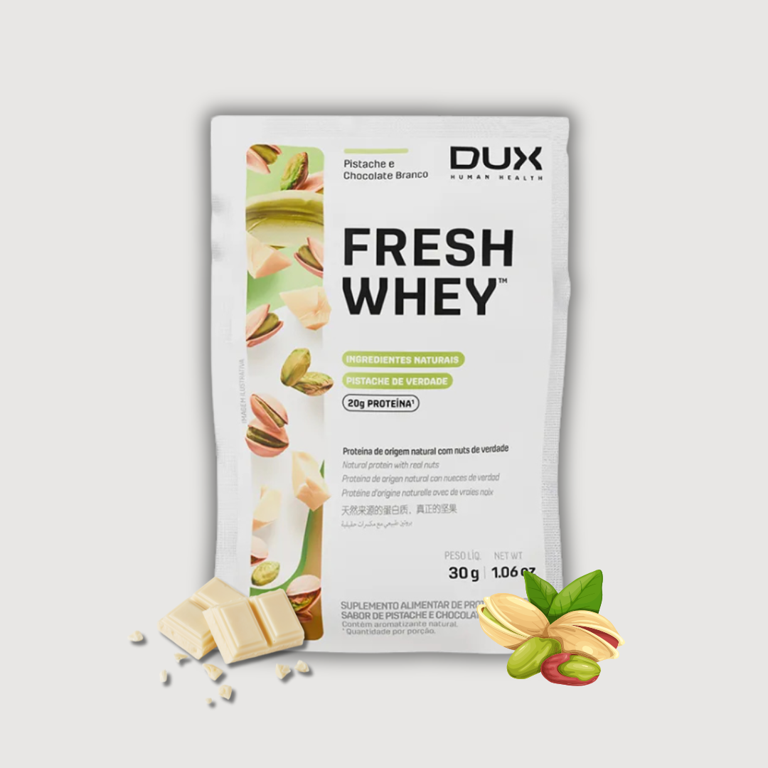 Fresh Whey sachê 30g - Chocolate branco e pistache - DUX