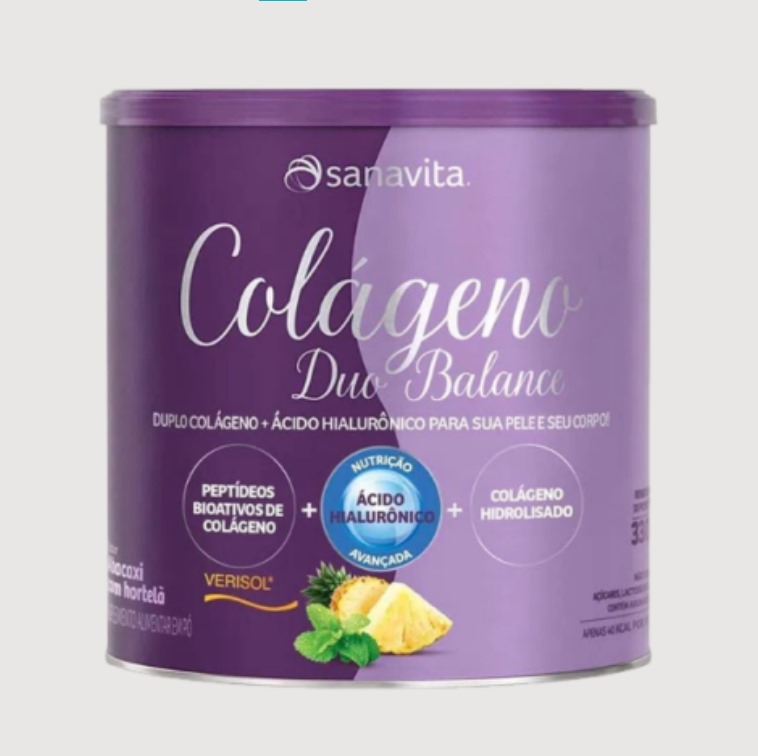 Colageno Duo Balance 330g - Abacaxi com hortelã - SANAVITA