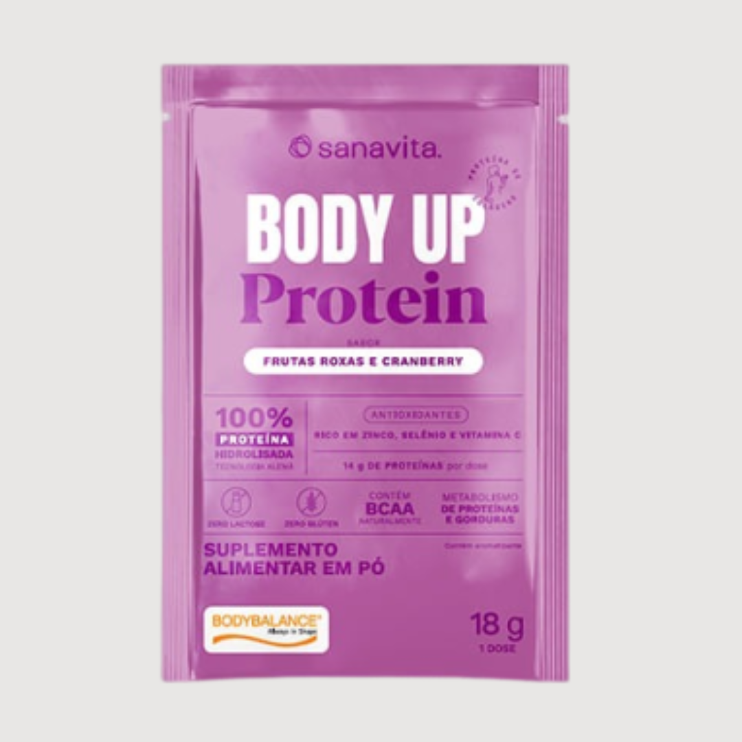 Body Up Protein sachê - SANAVITA - Frutas Roxas/Cranberry