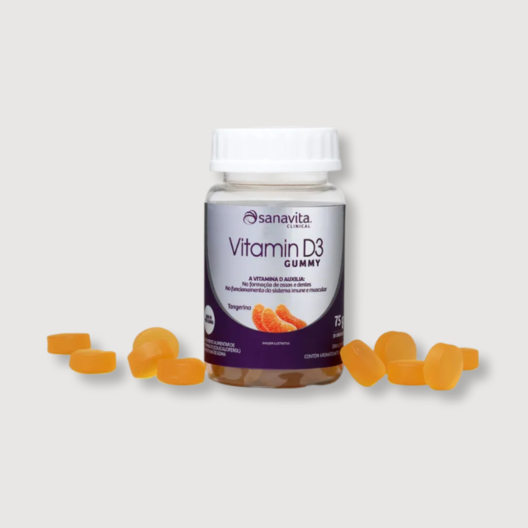 Vitamin D3 gummy - 30 Cápsulas - Tangerina - SANAVITA