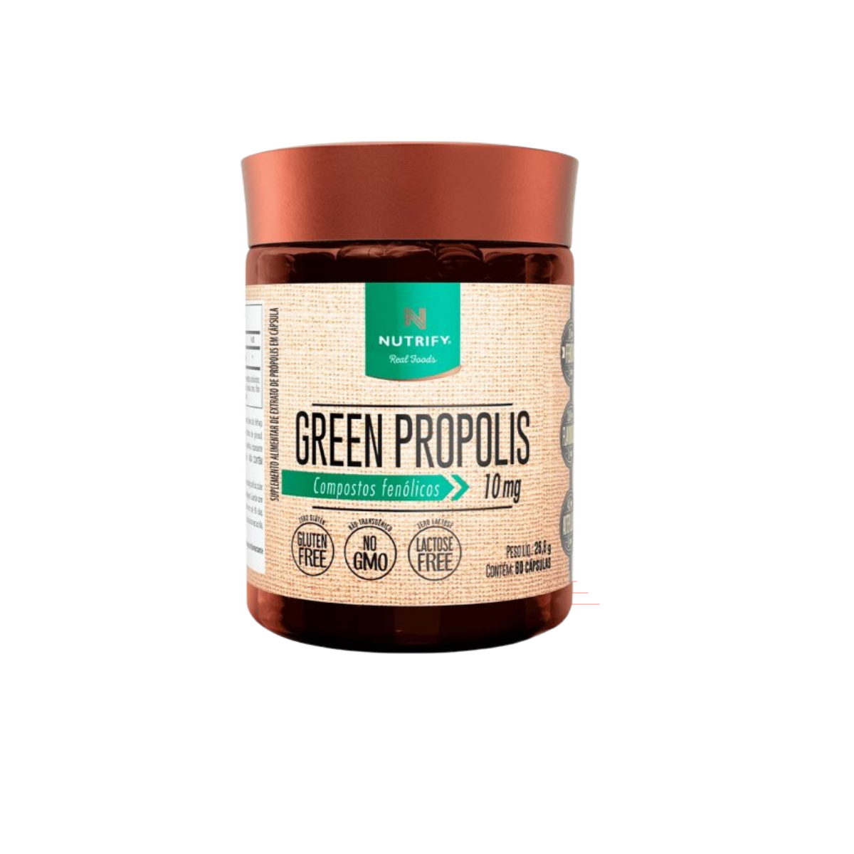 Green Própolis 10mg - 60 Cápsulas - NUTRIFY