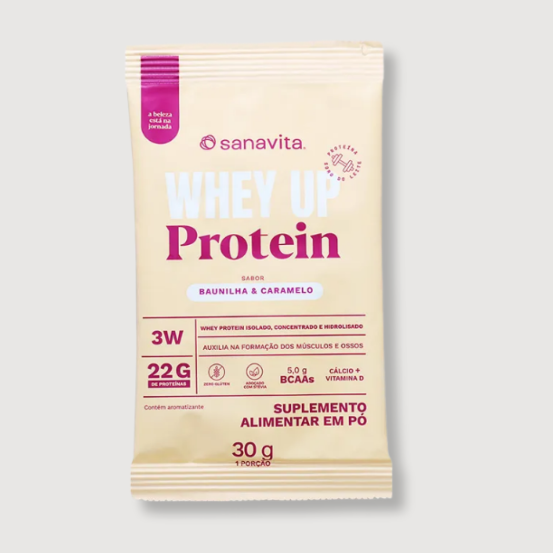 Whey Up 3W Sachê 30g  - Baunilha & Caramelo - SANAVITA