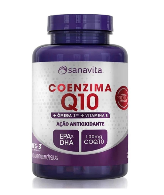COENZIMA Q10 + OMEGA 3 - 60 CAPS - Sanavita