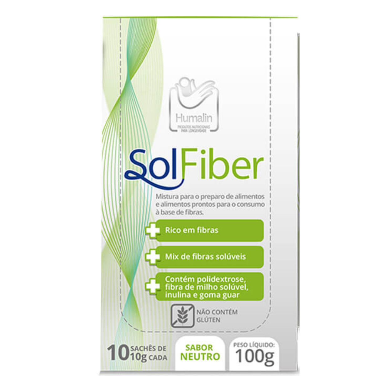 SolFiber - KIT 10 SACHÊS 10g -sabor neutro - Humalin
