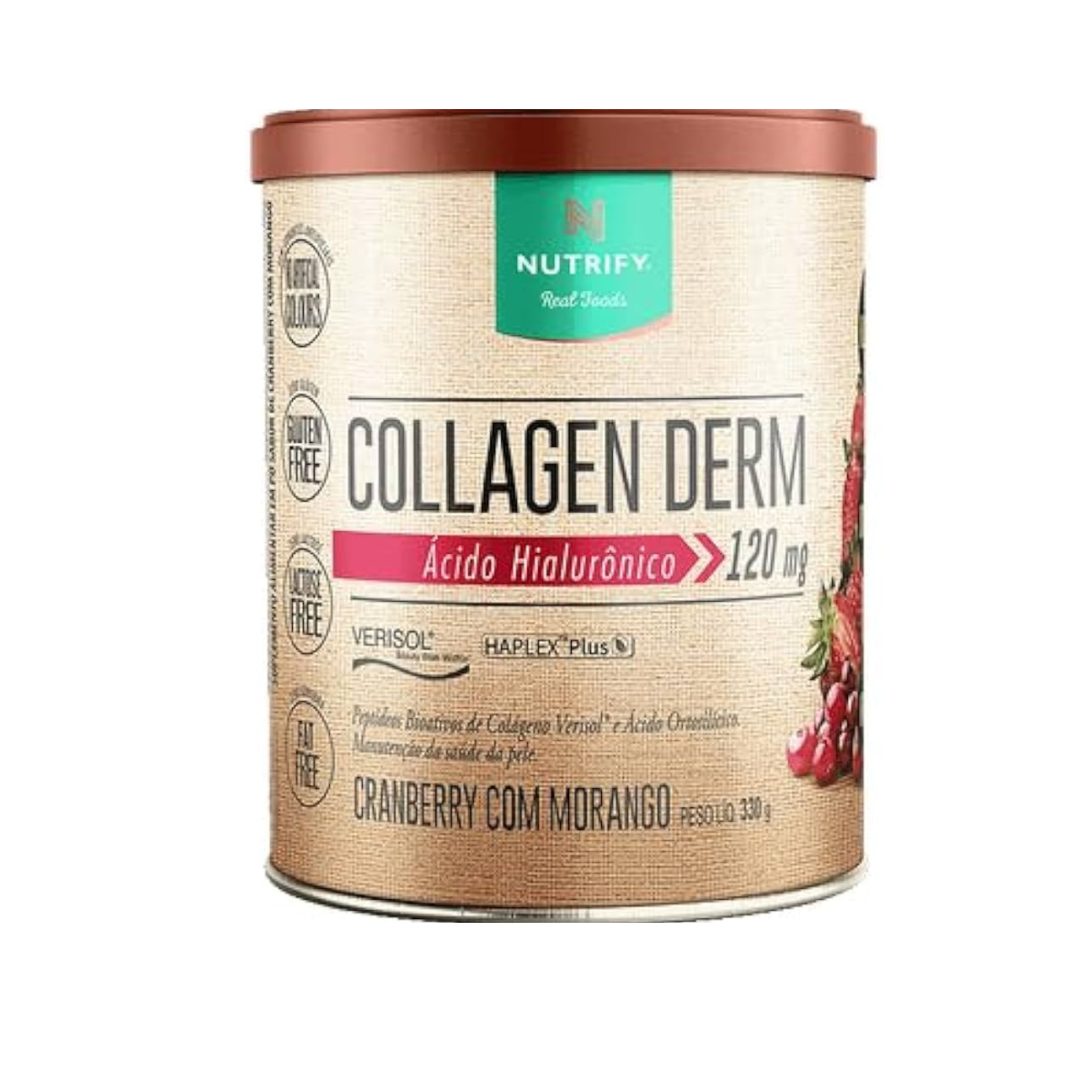 Collagen Derm 330g - NUTRIFY - Cranberry com Morango