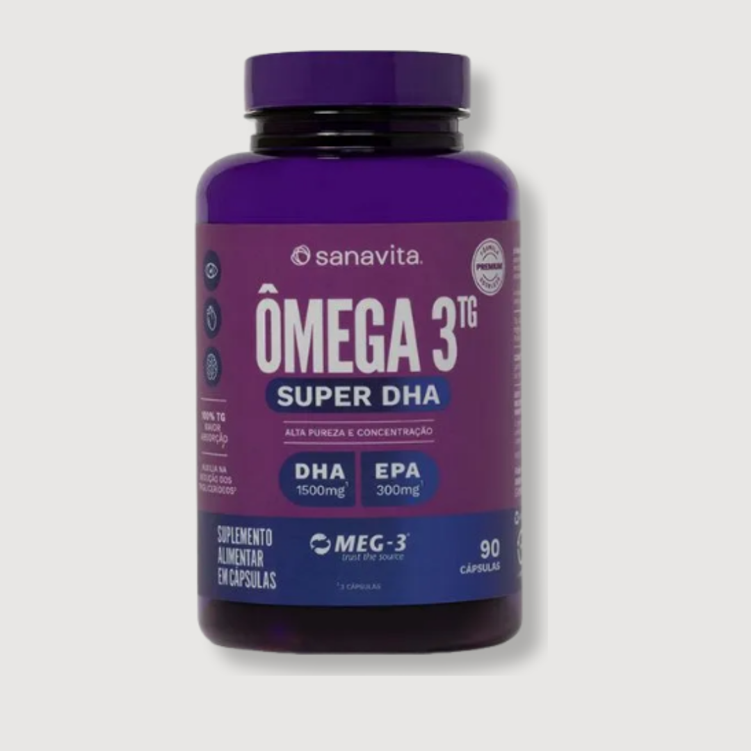 Ômega 3TG Super DHA - 90 Cápsulas - SANAVITA