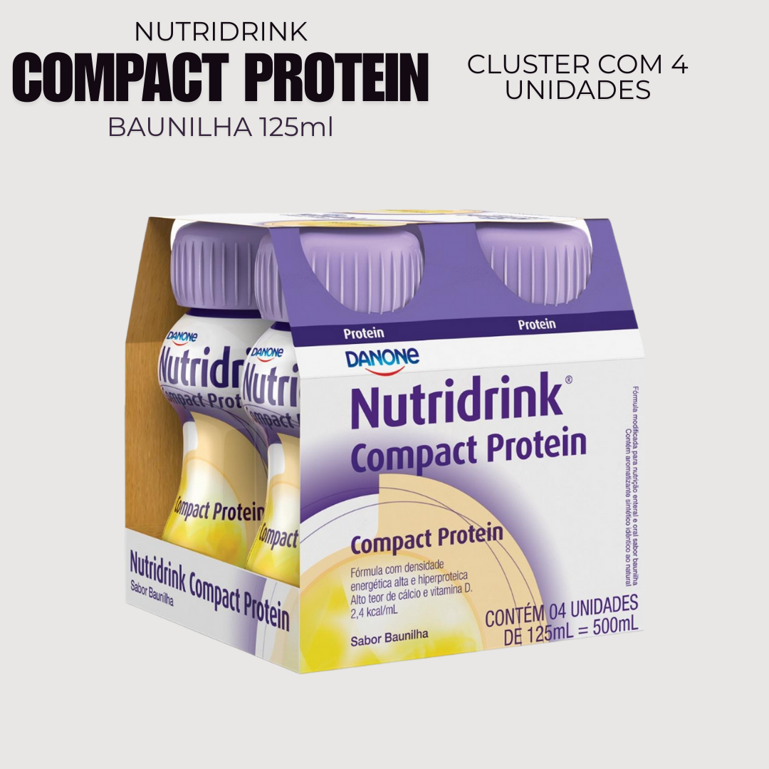 Nutridrink Compact Protein 125ml - Cluster c/4 - DANONE - baunilha