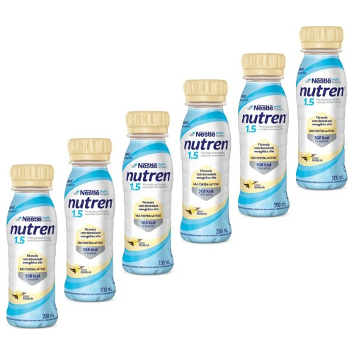 Nutren 1.5 200ml - Baunilha - Kit 6 unidades - NESTLÉ