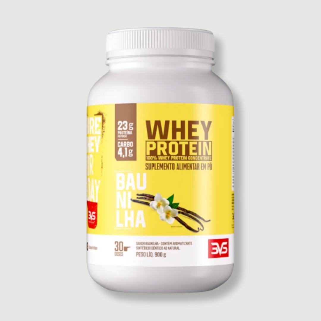 Whey Protein Concentrado 100%  900g - Baunilha - 3VS NUTRITION