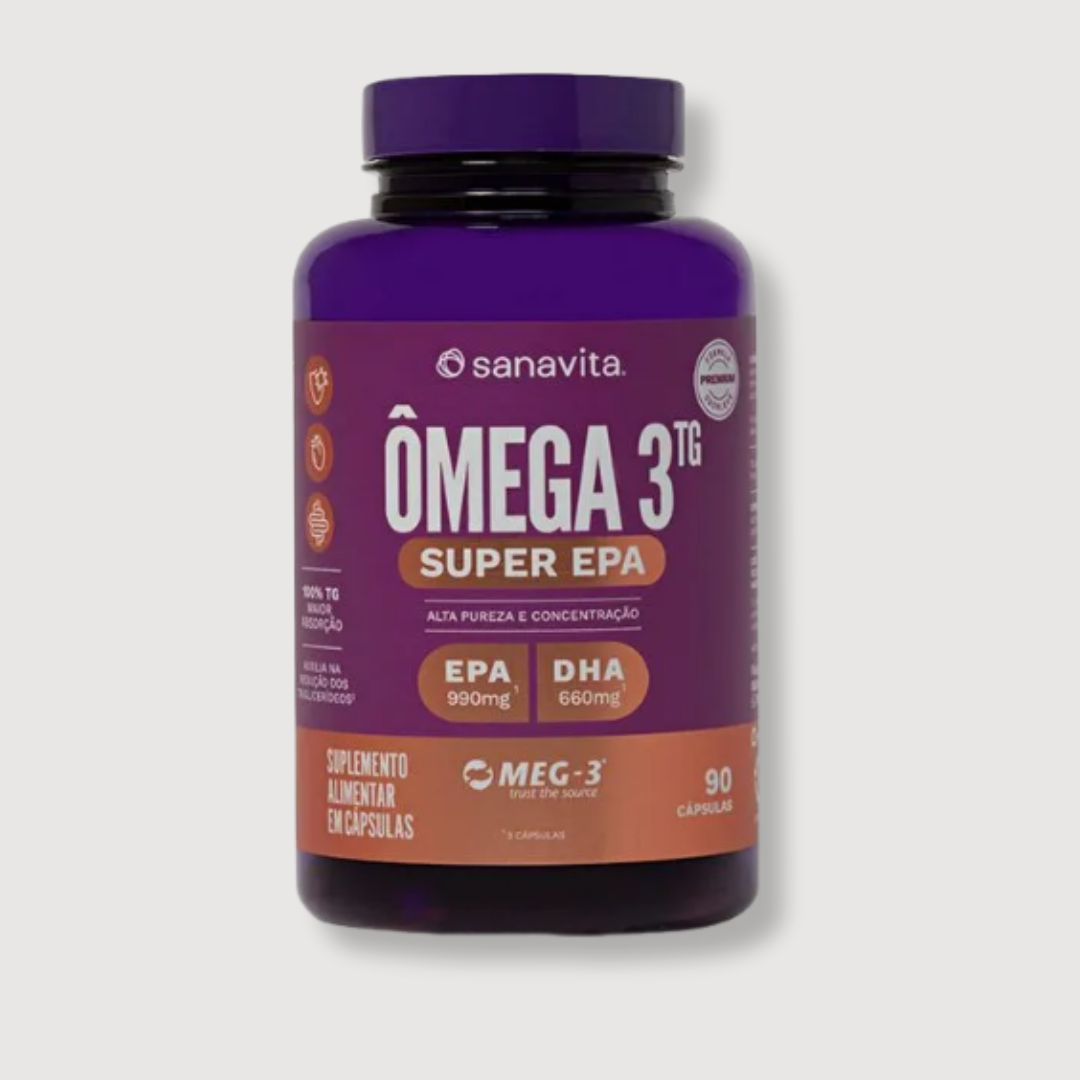 Ômega 3TG Super EPA - 90 Cápsulas - SANAVITA