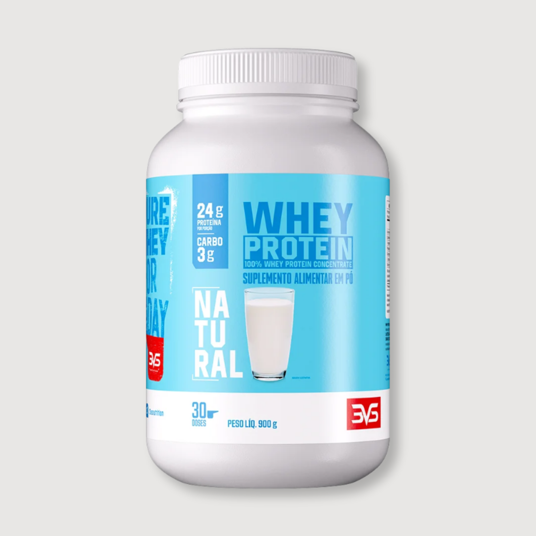 Whey Protein Concentrado 100% 900g - Natural - 3VS NUTRITION