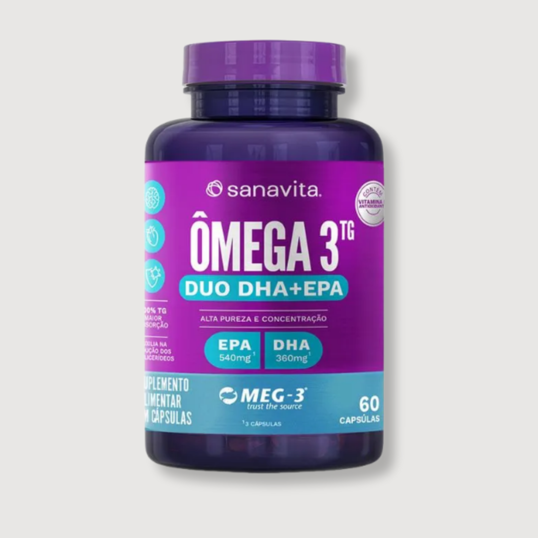 Ômega 3TG Duo EPA + DHA - 60 Cápsulas - SANAVITA