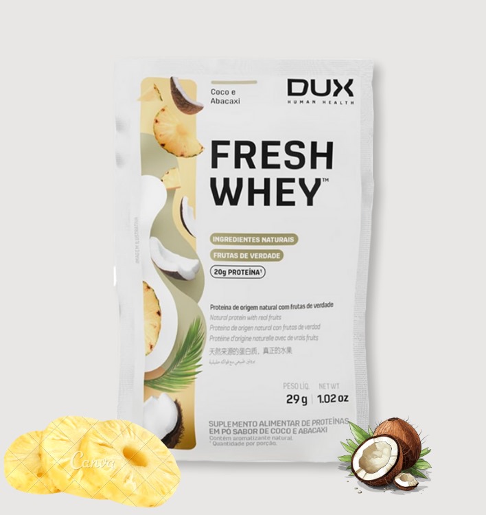 Fresh Whey Sachê 30g - Abacaxi & Coco - DUX