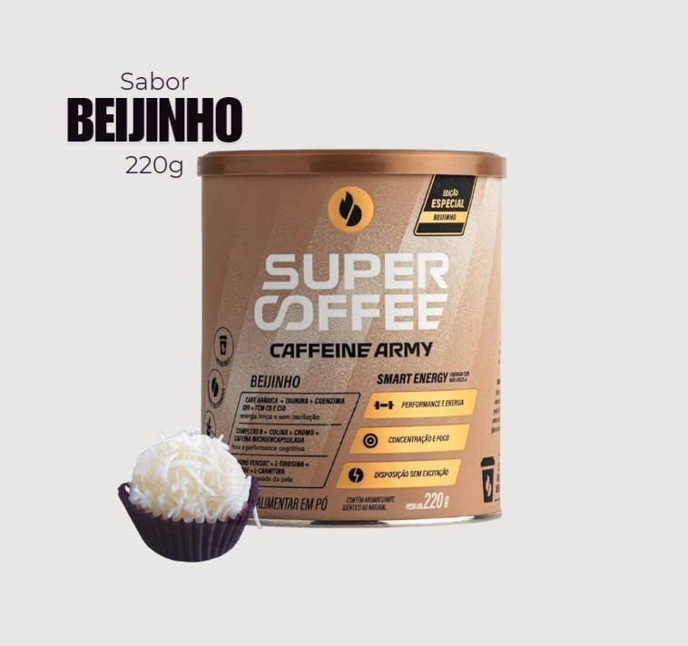 Supercoffee 3.0 220g - Beijinho - CAFFEINE ARMY