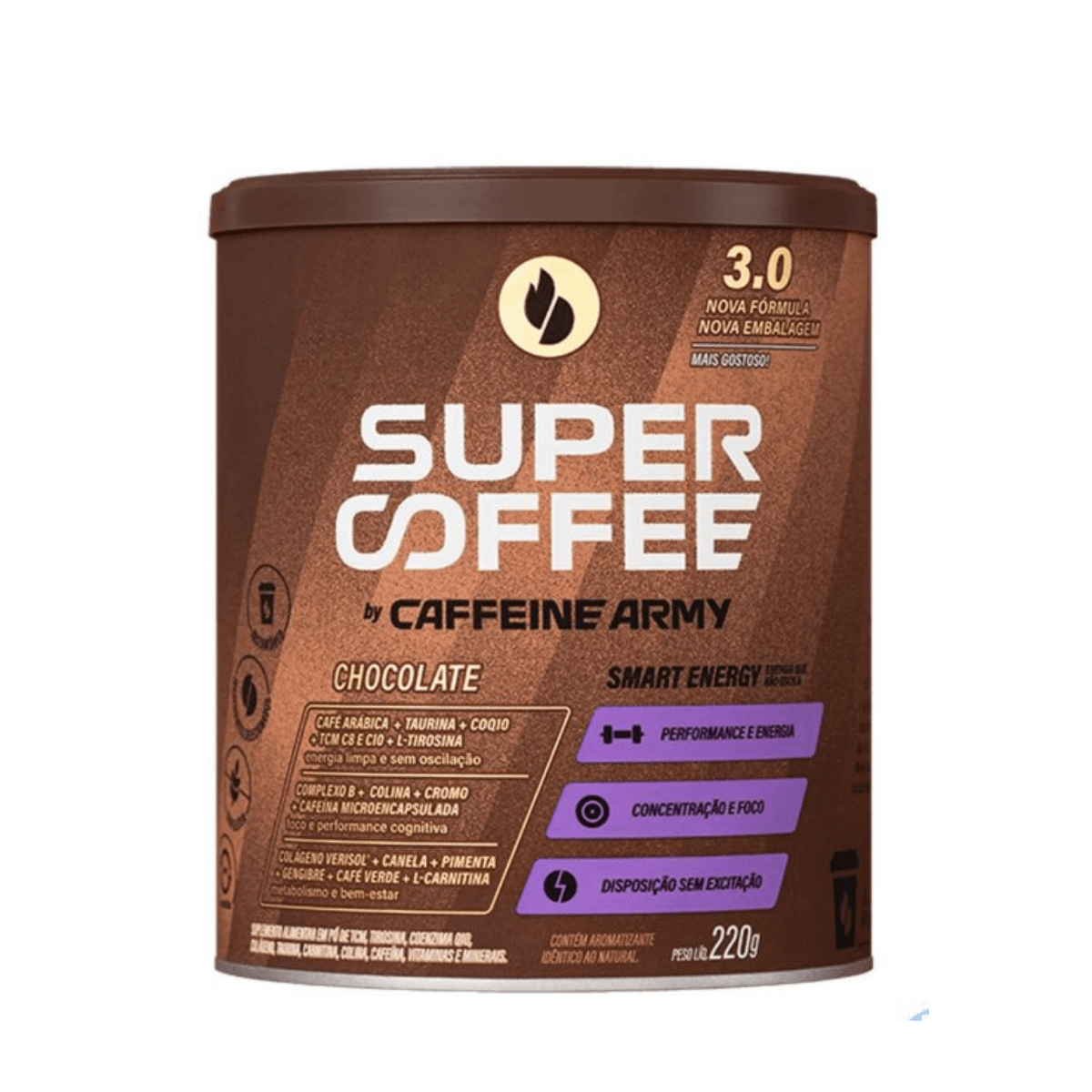 Supercoffee 3.0 - Chocolate - 220g - Caffeine Army
