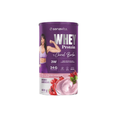 Whey 3W  Carol Borba 400g  - Mousse De Frutas Vermelhas Com Hibiscus - SANAVITA