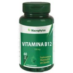 Vitamina B12 (cobalamina) 380mg - 60 Cápsulas - MACROPHYTUS 