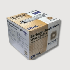 Seringa 60ml - Sem Agulha Luer Slip - DESCARPACK